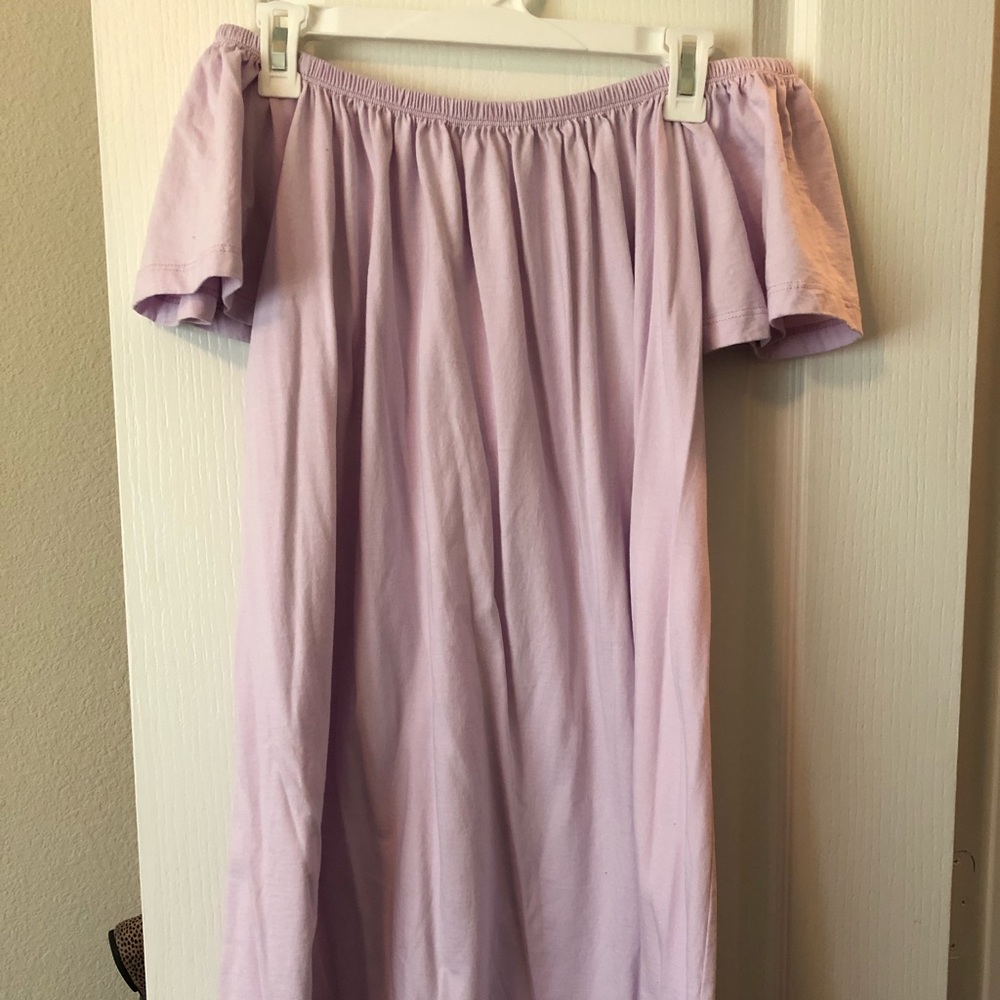 Lilac off-the-shoulder dress (NWOT)